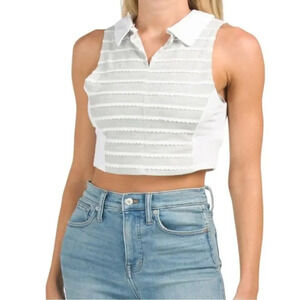 BCBGeneration Polo Crop Top Size Small